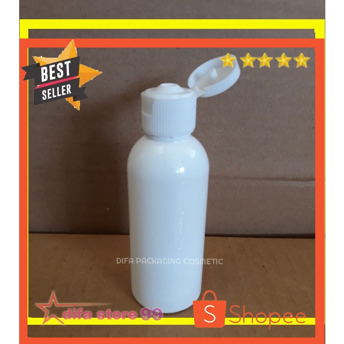 Jual Botol plastik pet 60ml Fliptop Full White [minimal 5pcs] ( Paket ...