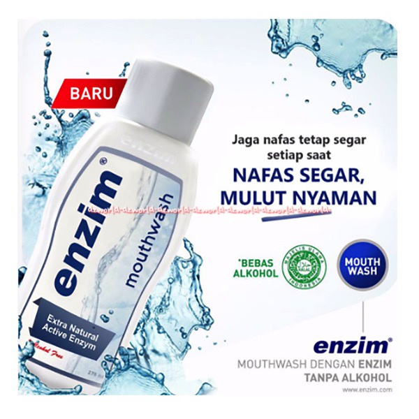 Jual Enzim Mouthwash 275ml Extra Natural Active Enzym Obat Kumur Kumur ...