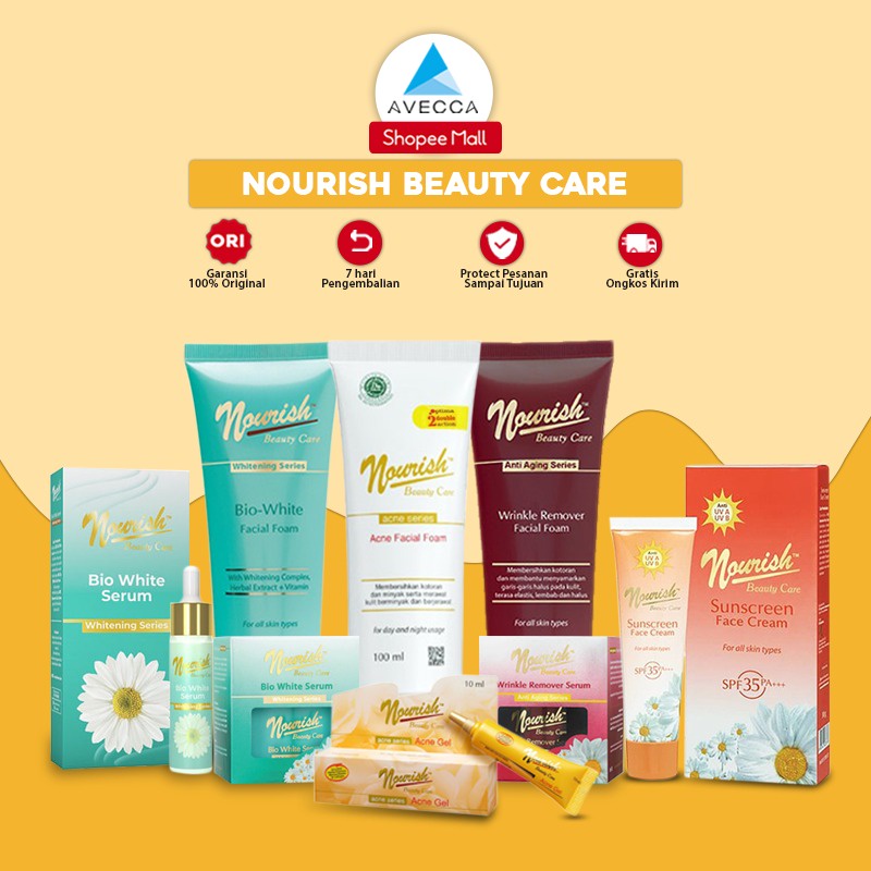 Nourish Beauty Care Acne Sunscreen Bio White Wrinkle Perawatan Wajah