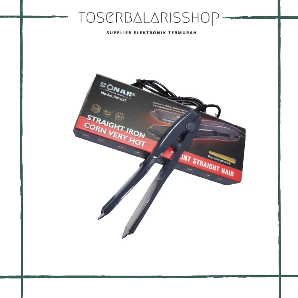 Catok Sonar SN-837 / Catok 2in1 Pelurus Rambut | AutoStock