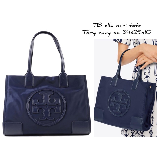 Tory burch ella cheap mini tote navy