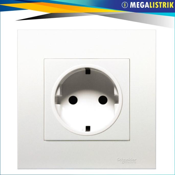 Jual populer] Schneider Stop Kontak Socket Outlet Schuko Vivace Putih ...