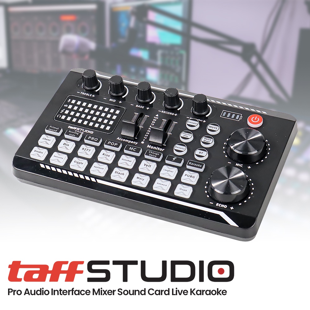 Jual TaffSTUDIO Pro Audio Interface Bluetooth Mixer Sound Card Live ...