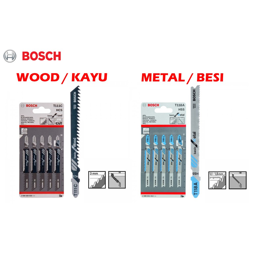 Jual Mata Jigsaw Bosch Pisau Potong Kayu Besi Kayu Shopee Indonesia