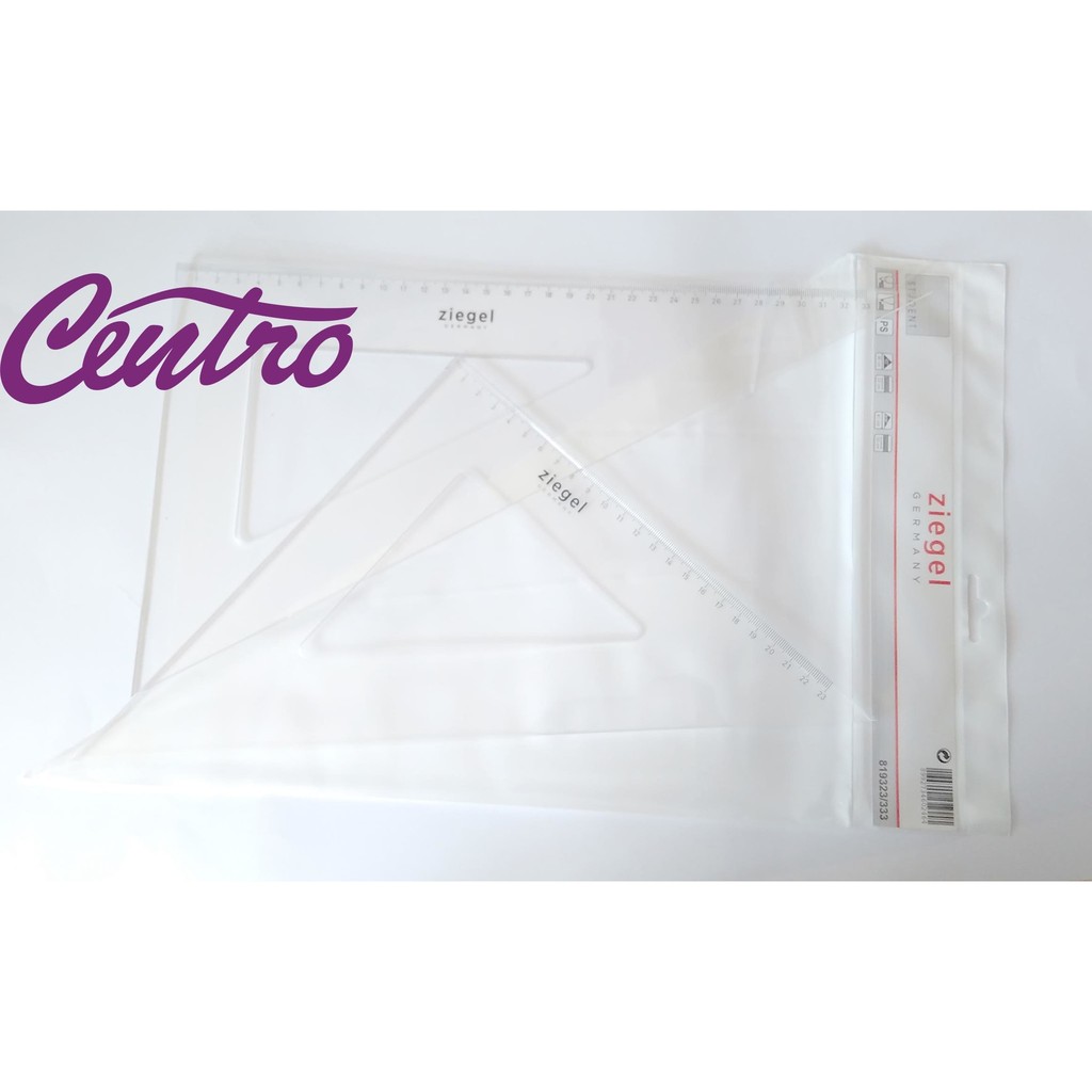 Jual ROTRING ZIEGEL RULER / SEGITIGA BESAR NO 12 SET 23CM/33CM | Shopee ...