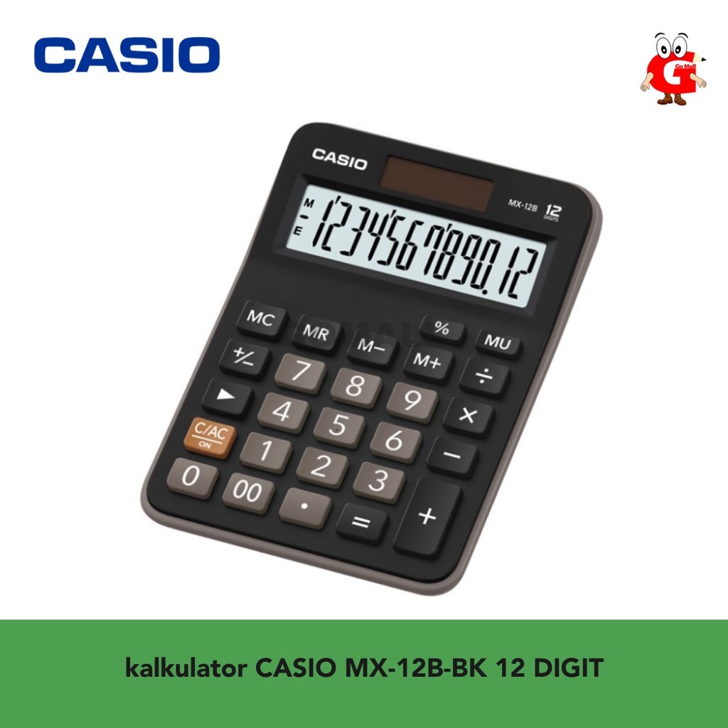 Jual Kalkulator Casio 12 Digit MX-12B (black) | Shopee Indonesia