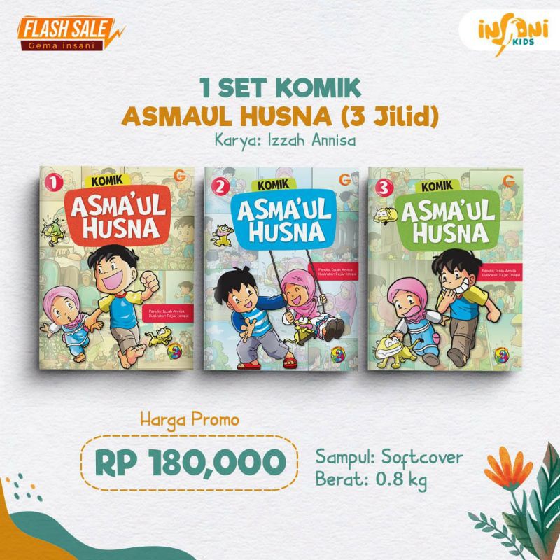 Jual Buku Komik Anak Islami - 1 Set Komik Asmaul Husna - Gema Insani ...