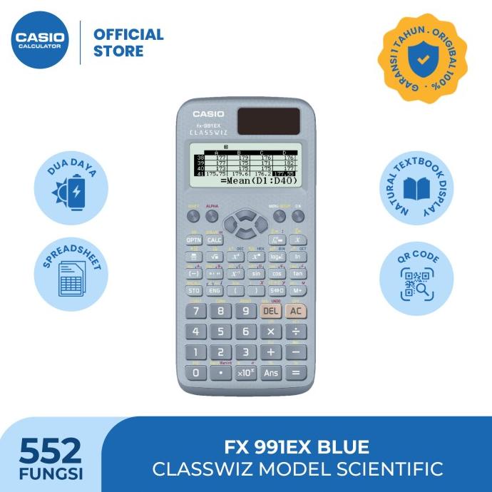 Jual Casio ClassWiz Model Scientific Calculator FX-991EX - BLUE ...