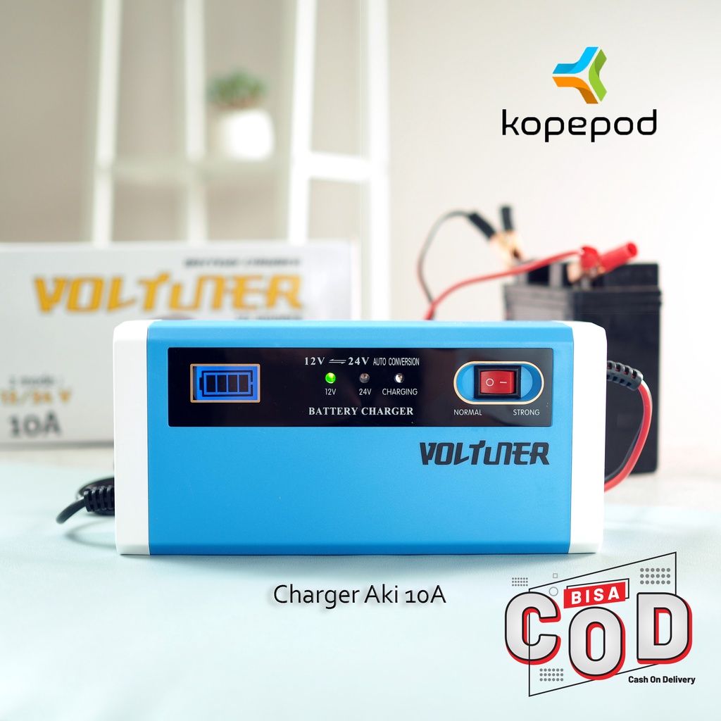 Jual Voltuner Cas Aki Charger Aki 12 v dan 24 v 10 Ampere PURE dan