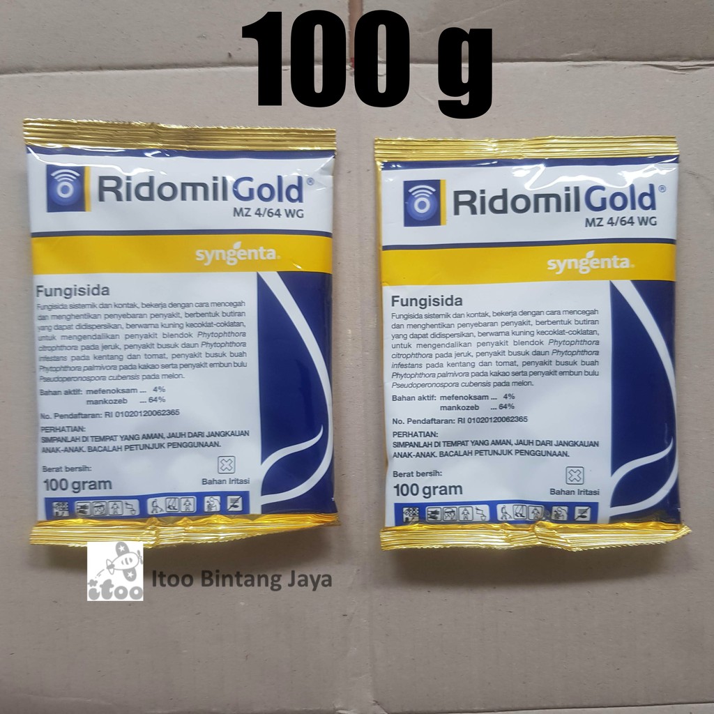 Jual Syngenta Ridomil Gold MZ 4/64 WG Fungisida Sistemik & Kontak 100 ...