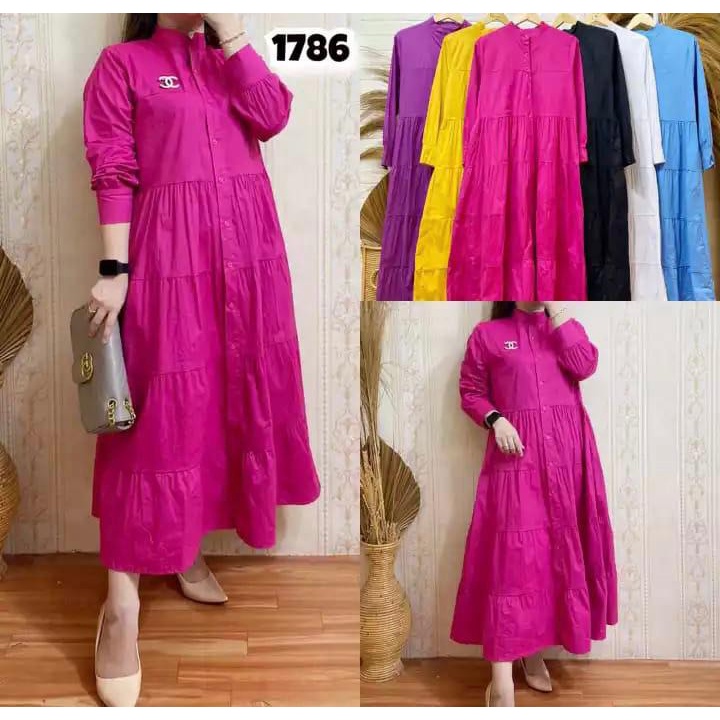 Jual Midi Dress Bahan Katun Twill Terbaru Terlaris | Shopee Indonesia