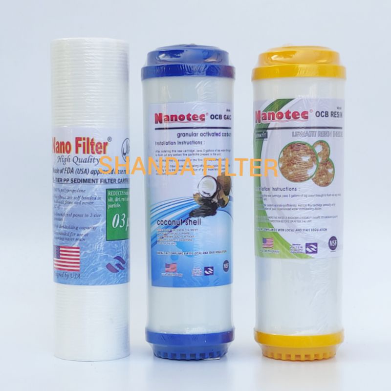 Jual Paket Sparepart Nanotec Filter Air Tahap Sedimen Gac Resin