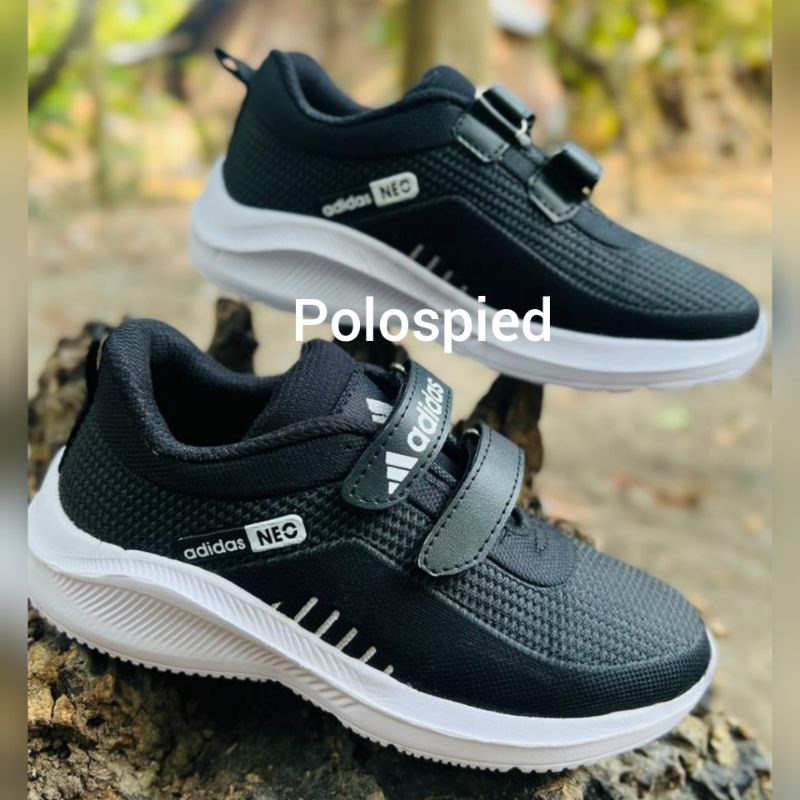 Jual SEPATU ADIDASS NEO ANAK SEKOLAH SD SMP SMA SIZE 28-40 HITAM PUTIH ...