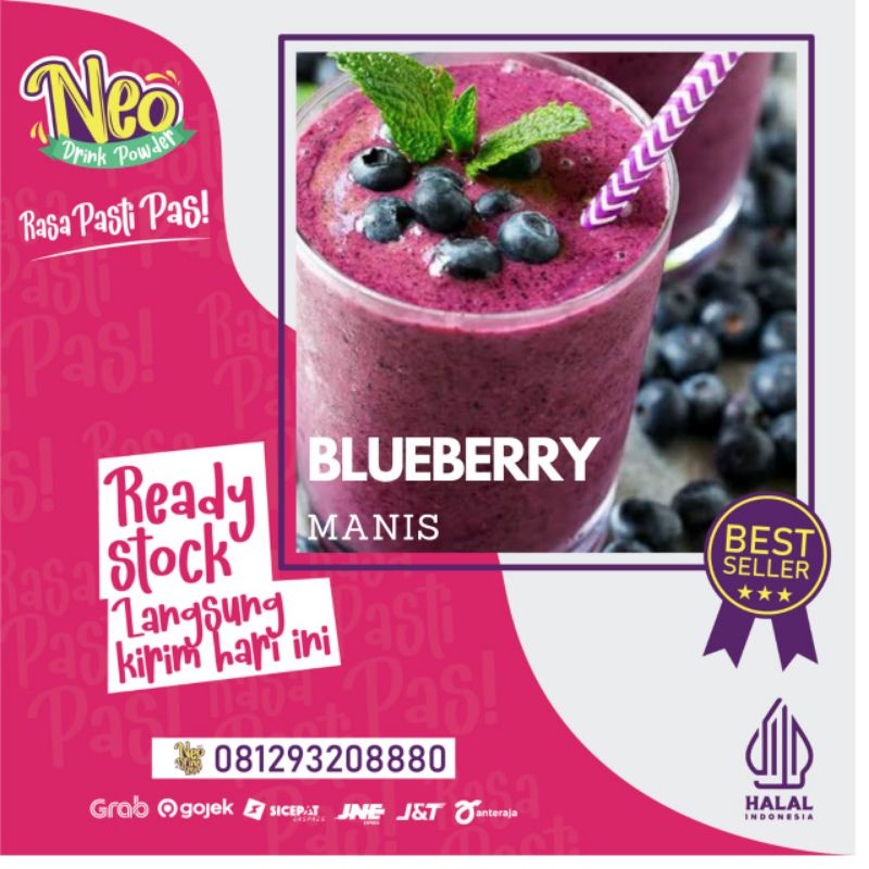 Jual Bubuk Minuman Rasa BLUEBERRY 1 Kg/BLUEBERRY Powder/Bubuk Rasa ...