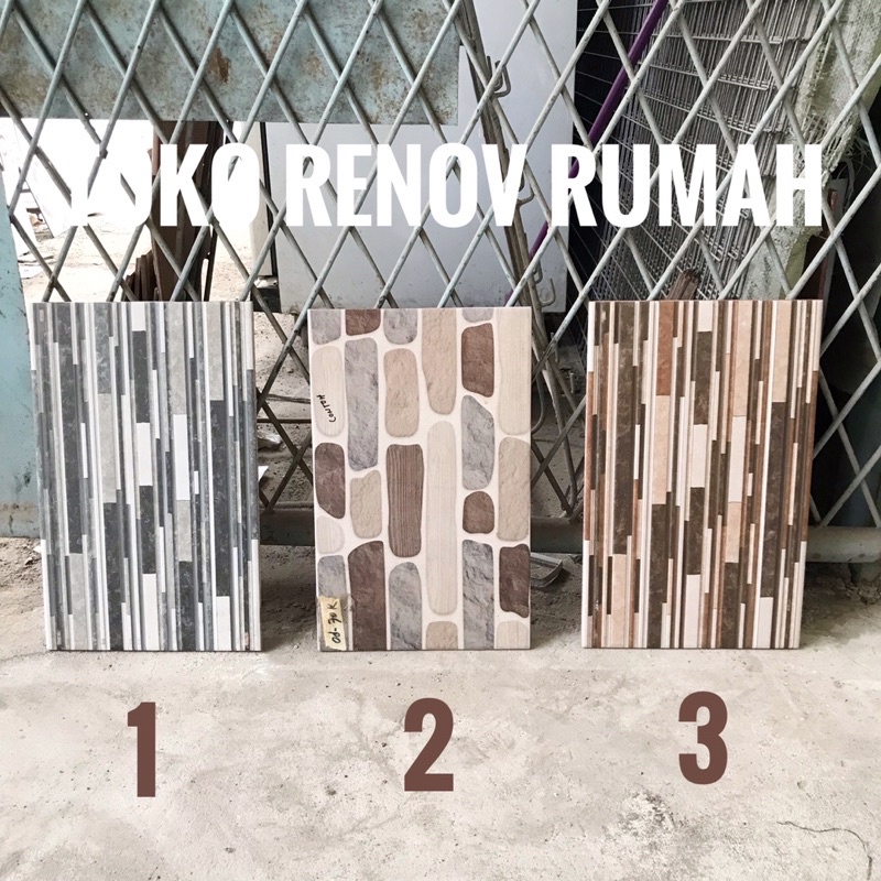 Jual Keramik Dinding 25x40 Motif Batu (doff-kasar)/ Keramik Teras ...