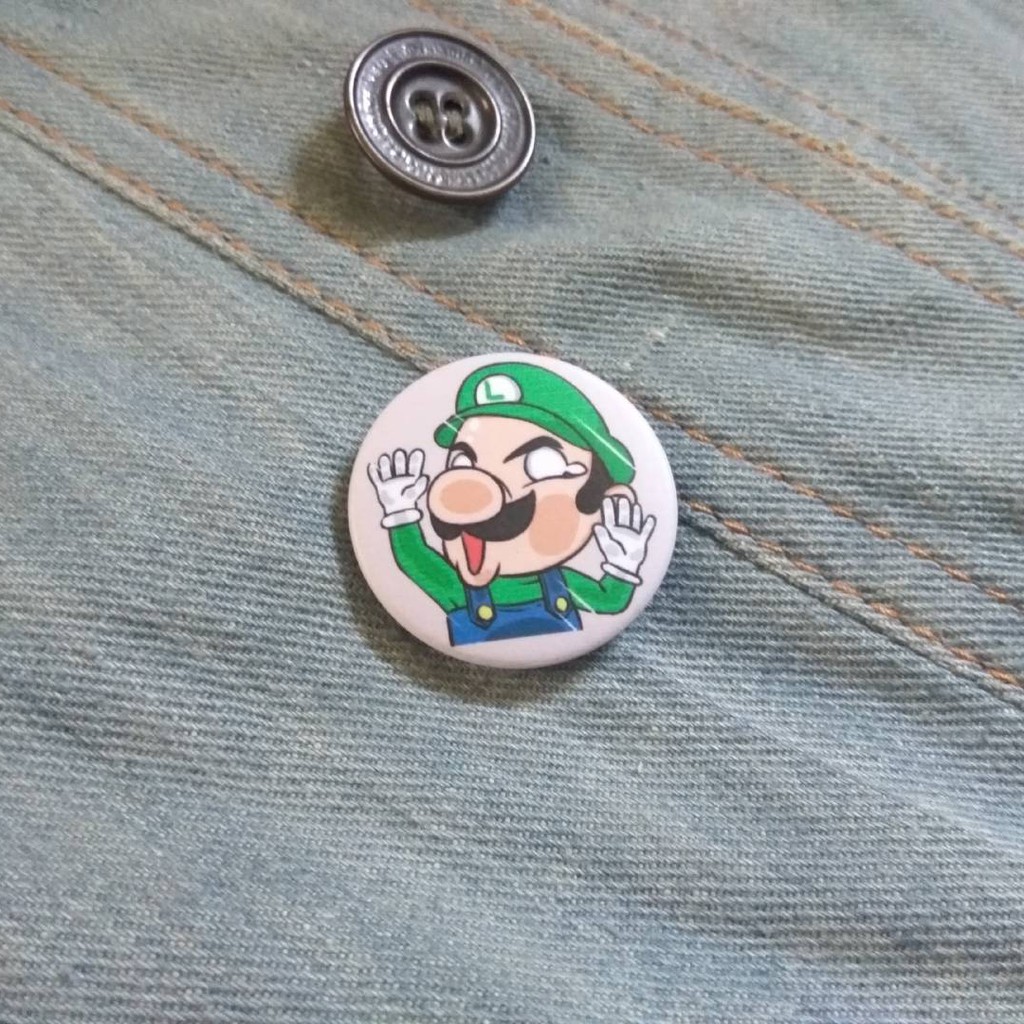 Jual Luigi Mario Bross Pin Button 32 Shopee Indonesia