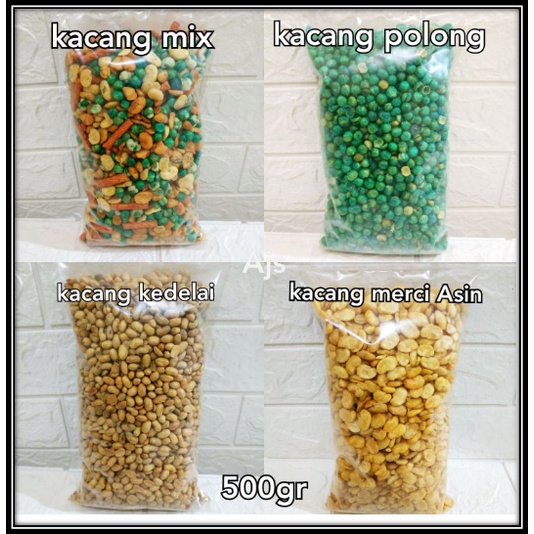 Jual 500 Gr Kacang Mix Kacang Campur Mix Nut Kacang Polong