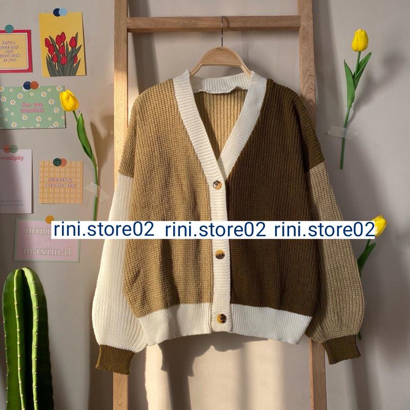 Jual Cardigan Rajut Twist / Oversize Cardi Tone / Bahan Tebal | Shopee ...