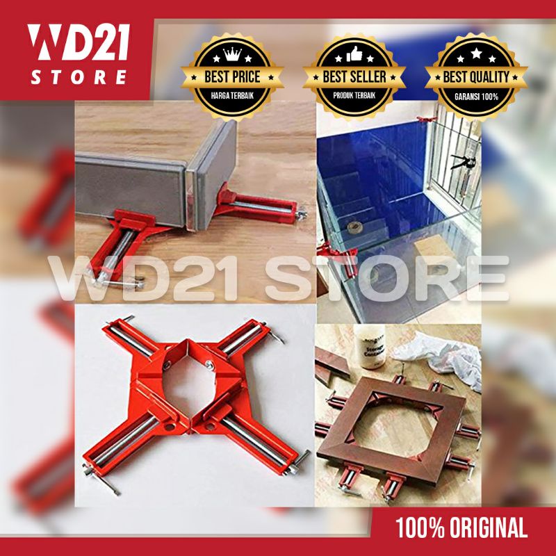 Jual [100% ORIGINAL] TAFFWARE CLAMP PENJEPIT SUDUT FRAME KACA 90 ...