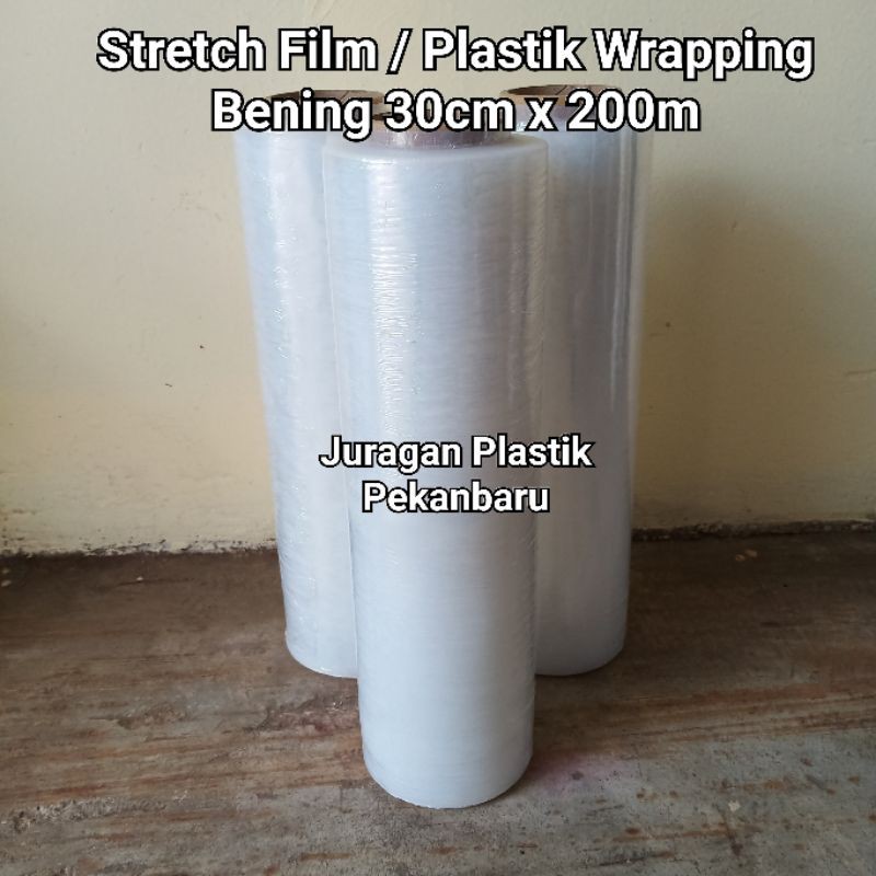 Jual ( 30cm x 200m ) Stretch Film / Plastik Wrapping Bening 30 cm ...
