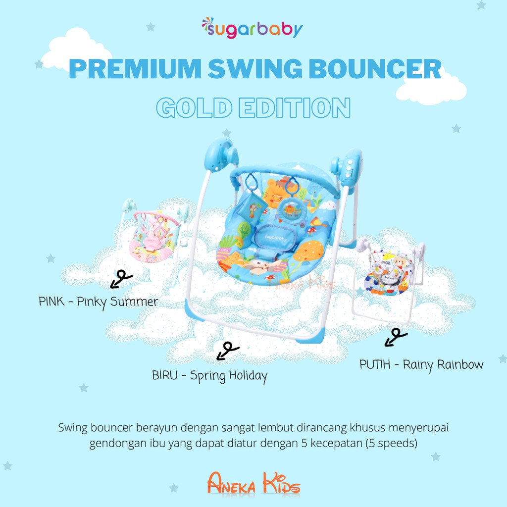 Jual Sugar Baby Gold Edition Swing Bouncer (Ayunan Bayi Otomatis ...