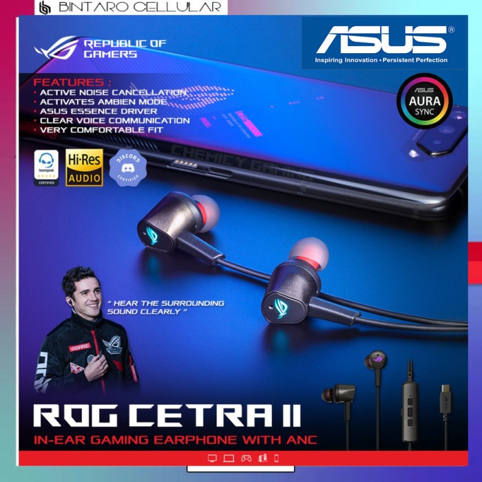 Ear Gaming Headphones Harga Headset Rog Cetra Jual ASUS ROG CETRA