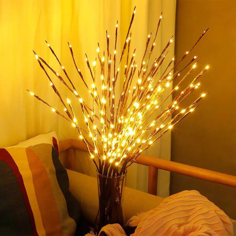 Jual Lampu 100 led model ranting pohon warmwhite baterai | Shopee Indonesia