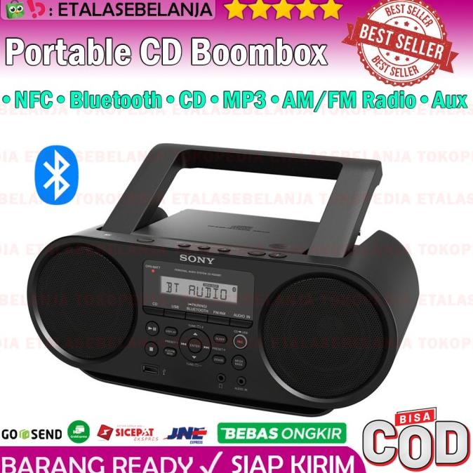 Jual Sony Zs Rs60bt Bluetooth And Nfc Portable Cd Boombox Black