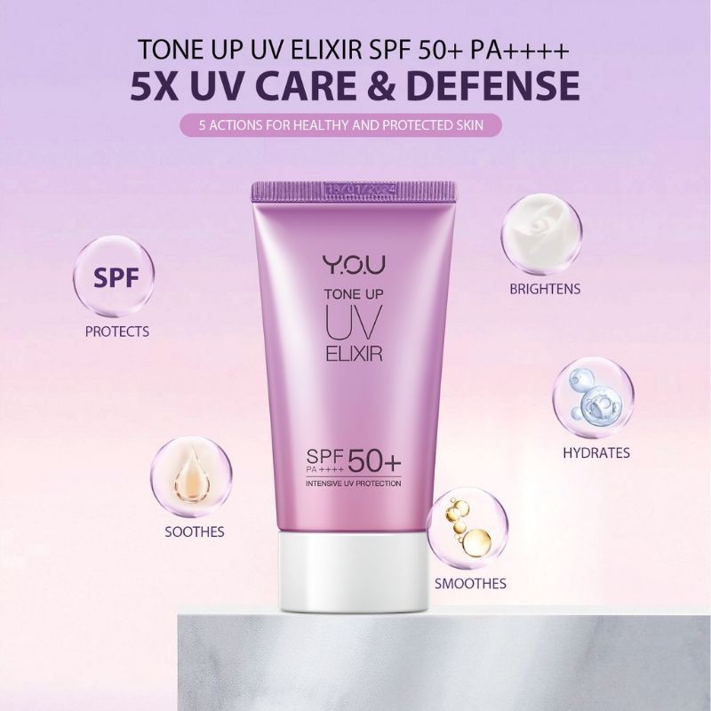 Jual [BPOM] [50 ML] YOU Triple UV Elixir Sunscreen Gel SPF 50+ PA ...
