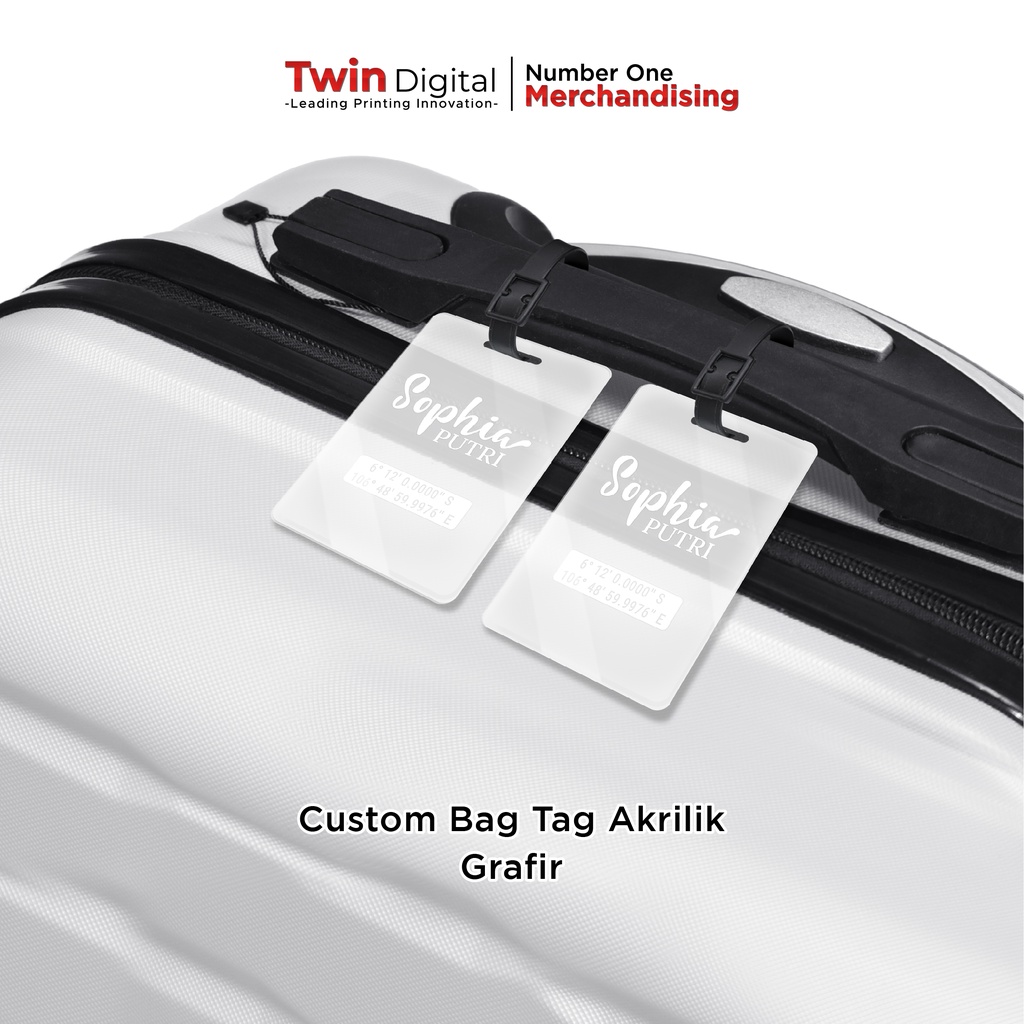 Jual Twindigital Custom Luggage Tag Akrilik Gantungan Label Nama Tas ...