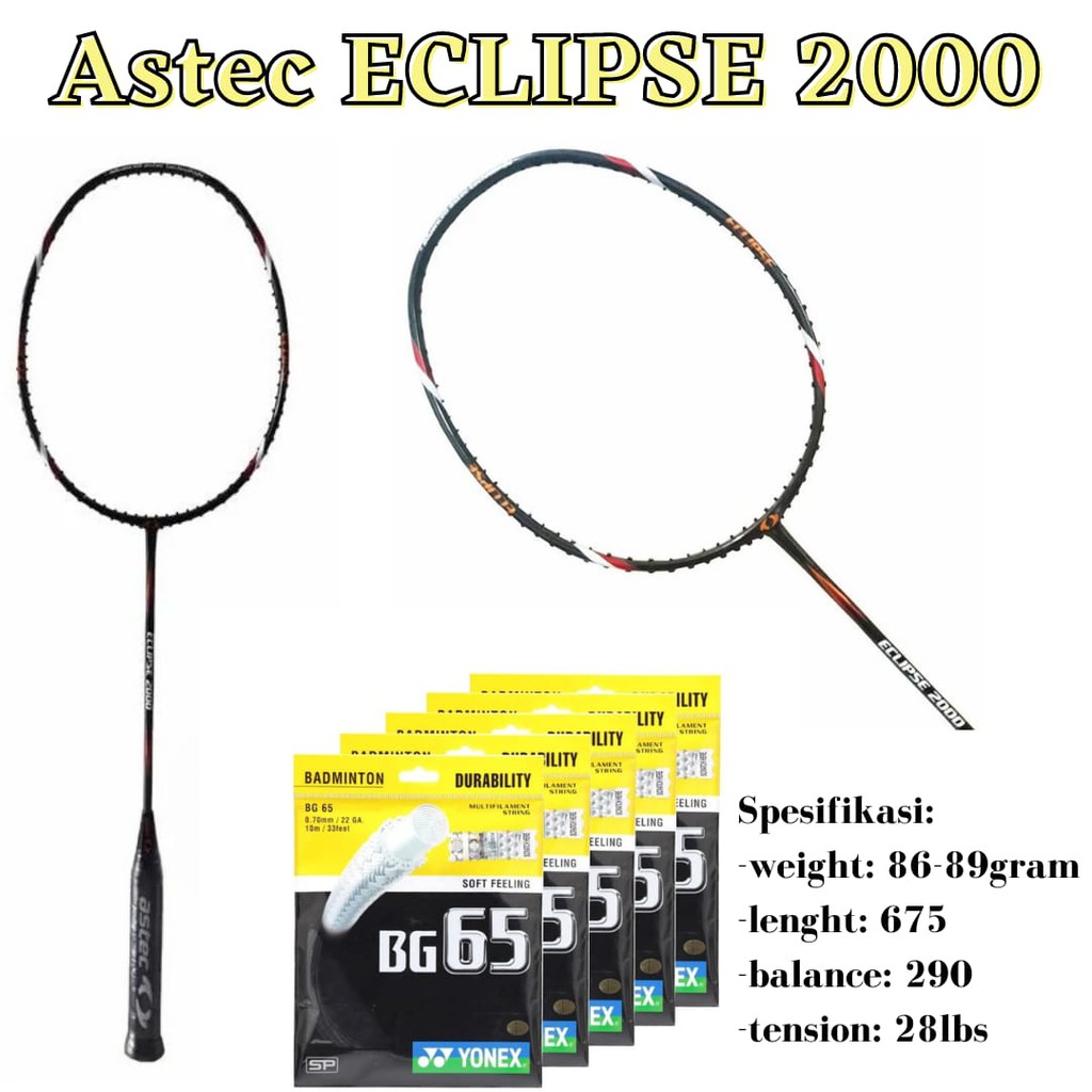 Jual Raket Badminton ASTEC Eclipse 2000 | Shopee Indonesia