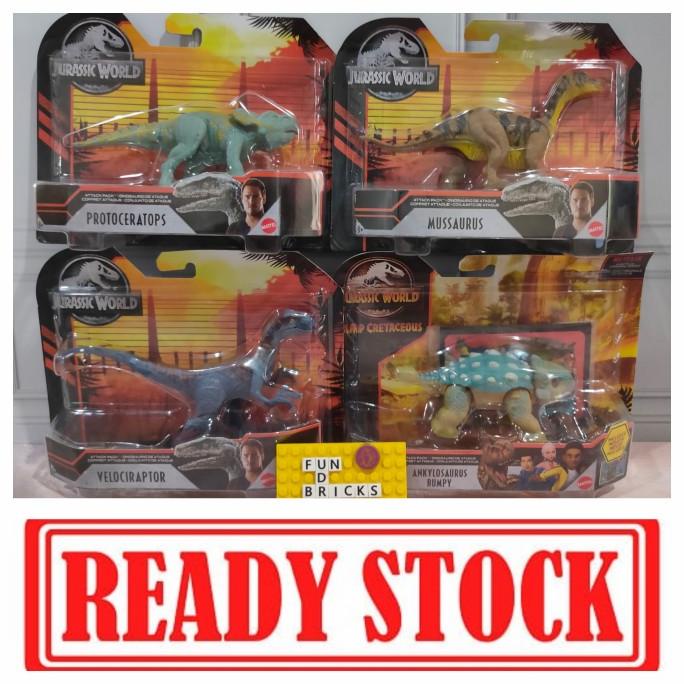 Jual Jurassic World Camp Cretaceous Attack Pack Ankylosaurus Velociraptor Shopee Indonesia