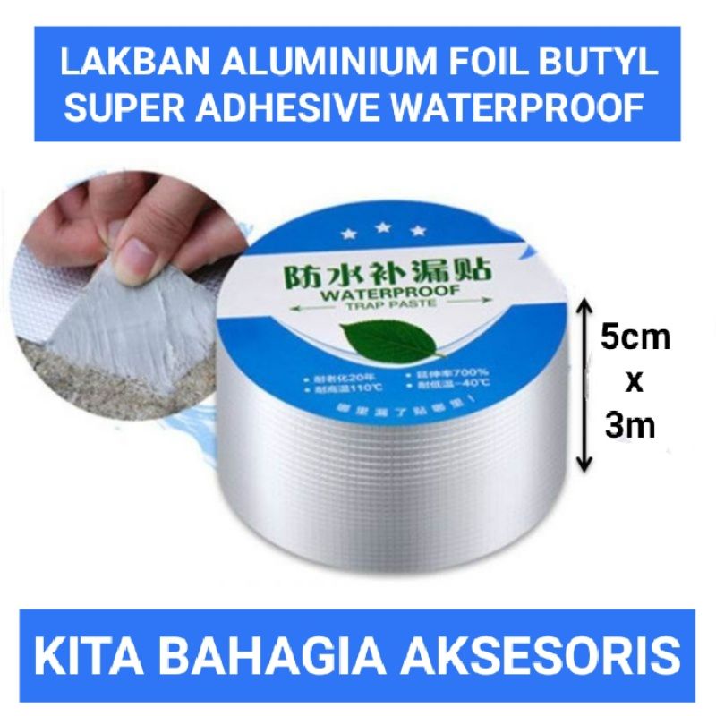 Jual Lakban Aluminium Foil Butyl Cm X M Lakban Waterproof Super Adhesive Cm X Meter Shopee