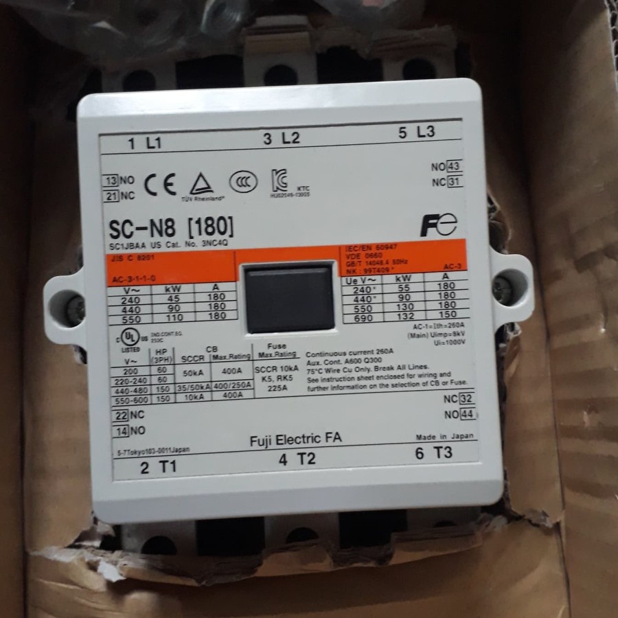Jual MAGNETIC CONTACTOR - KONTAKTOR SC-N8 FUJI ELECTRIC scn8 sc-8n scn ...