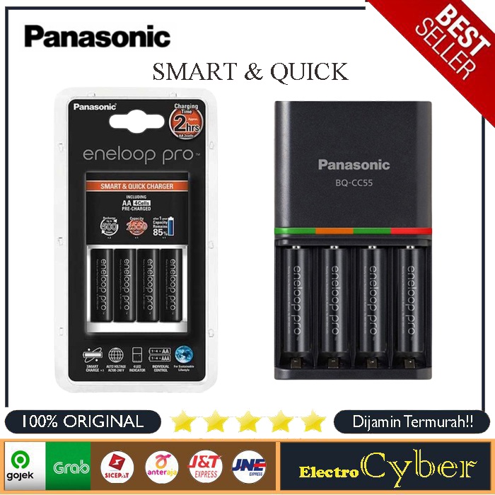 Jual Panasonic Smart And Quick Charger Eneloop Pro 2 Hours 4 Battery