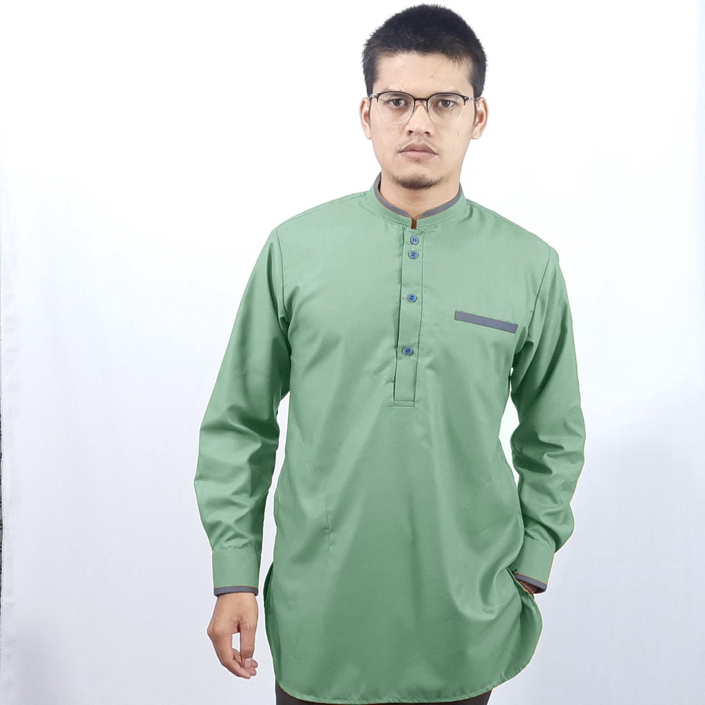 Jual Baju Koko Pria Kurta Pakistan Lengan Panjang Dellvik Muslim Warna Min Shopee Indonesia