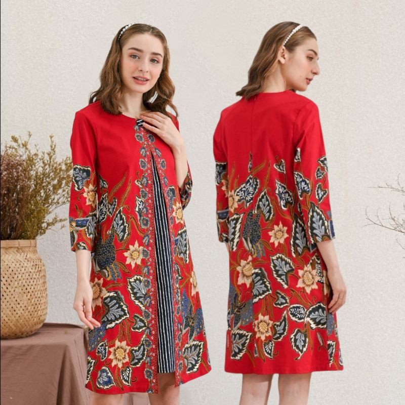 Dress batik merah online