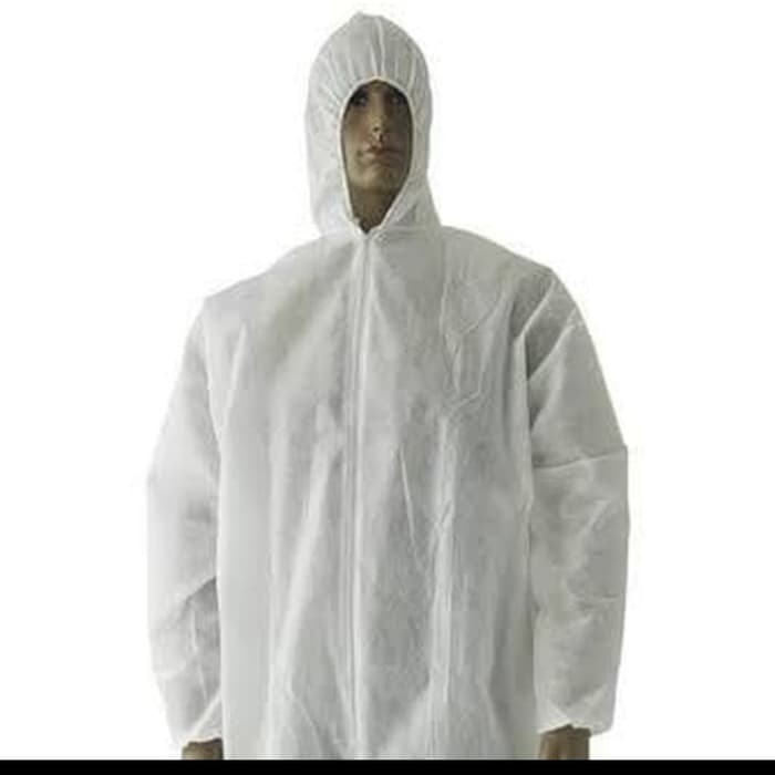 Jual BAJU APD / HAZMAT 100 GSM WARNA PUTIH STANDART MENKES | Shopee ...