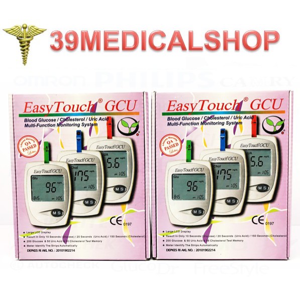 Jual [ORIGINAL] ALAT EASY TOUCH GCU 3 IN 1 (GULA, CHOLESTEROL, AS.URAT ...