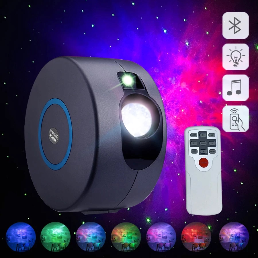 Jual Aurora Starry Sky LED RGB Projector with Bluetooth Speaker- LAMPU ...