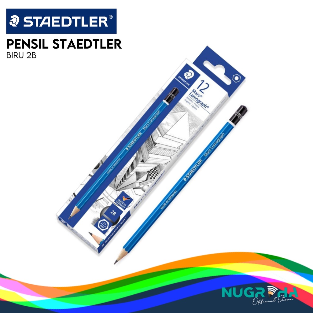 Jual PENSIL STAEDTLER BIRU 2B | Shopee Indonesia