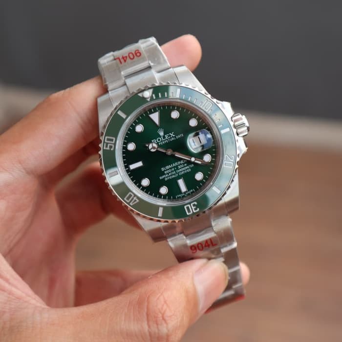 Jual Jam Kw Super Rolex Submariner 116610Lv Green Hulk Noob V9 Best Edition Sa3135 Shopee Indonesia