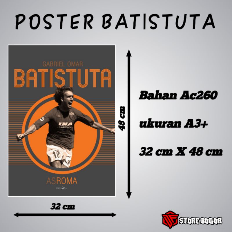 Maxi Poster Guerin Sportivo De 1999 - Batistuta Avec La Roma, Superbi