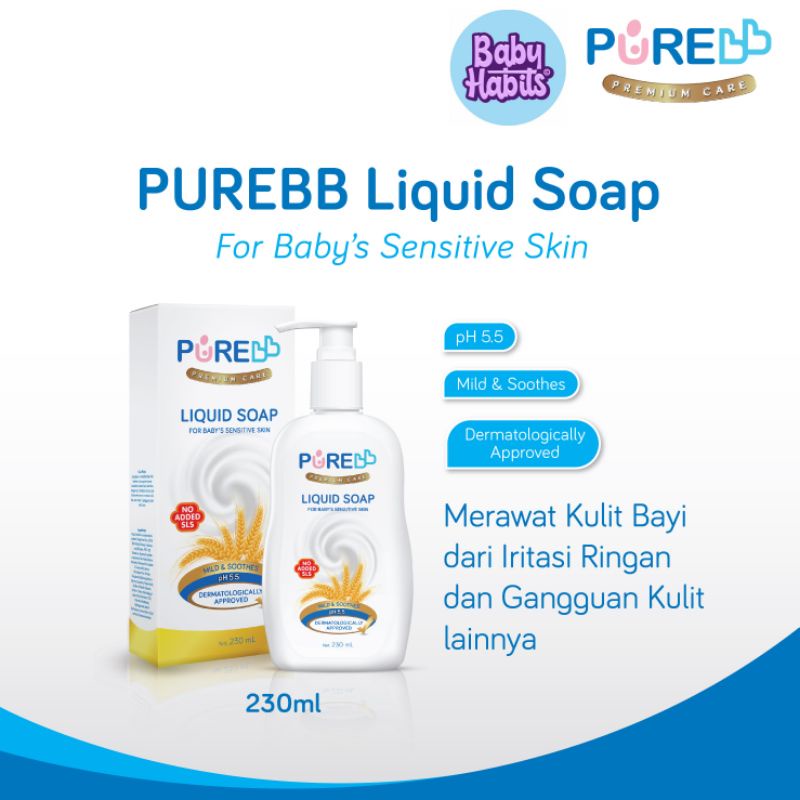 Jual PURE BB Liquid Soap 230ml / PURE BB Sabun Cair Bayi Kulit ...