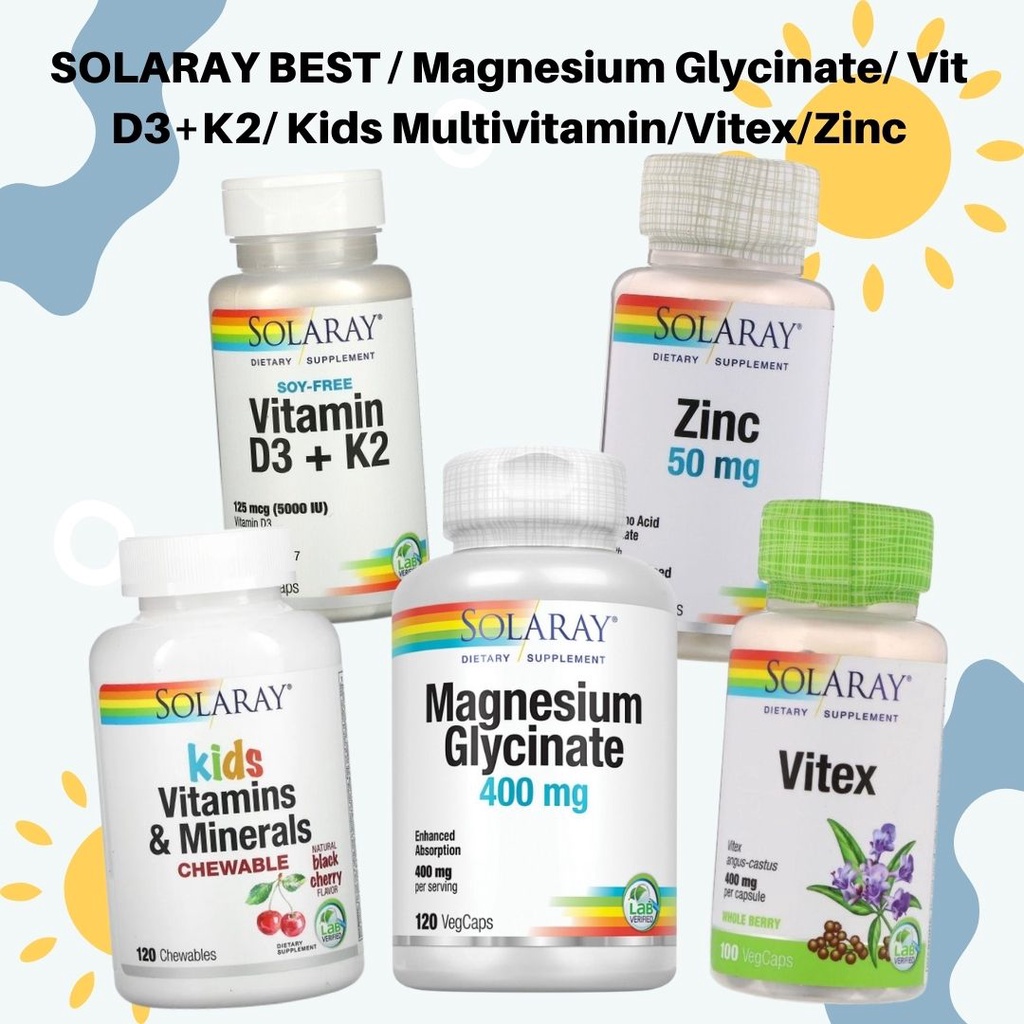 Jual SOLARAY BEST / Magnesium Glycinate/ Vit D3+K2/ Kids Multivitamin