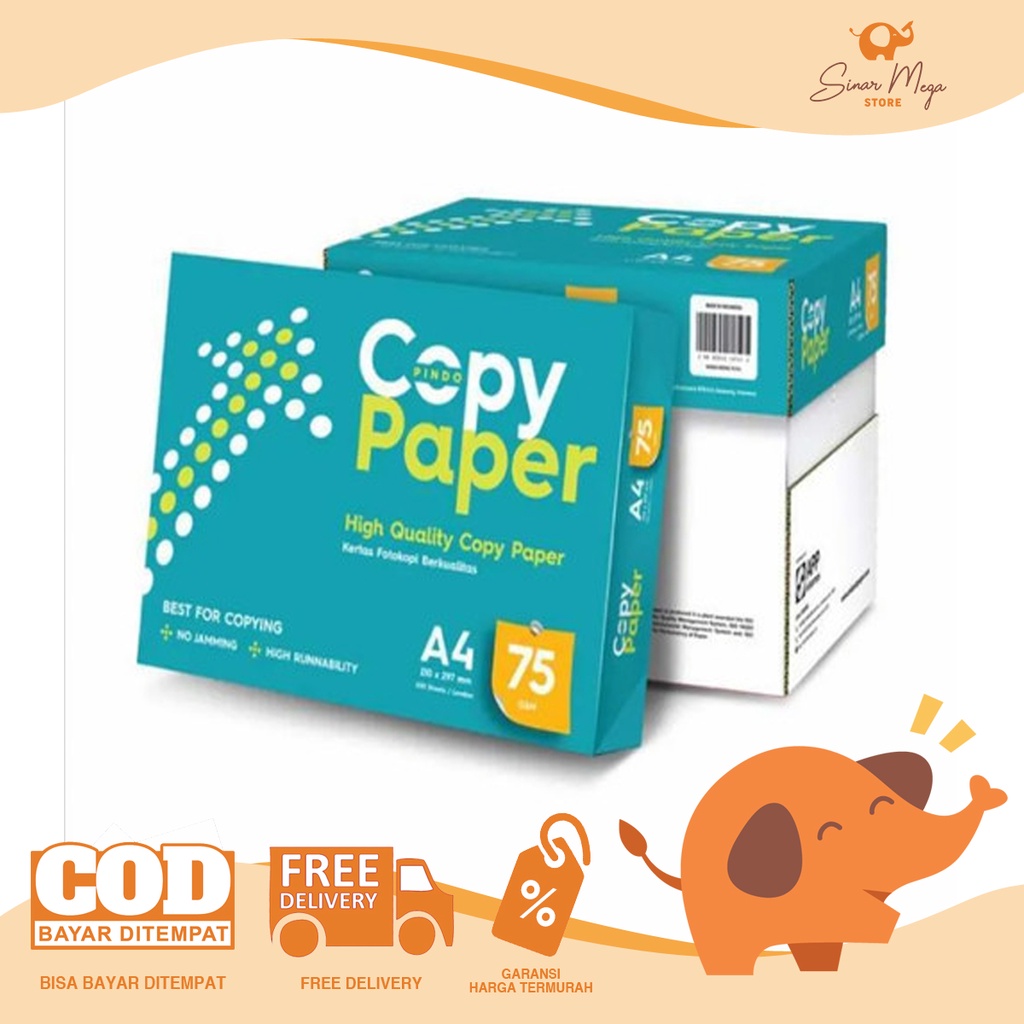 Jual Copy Paper A4 75 Gr Kertas Hvs Print Fotocopy A4 75gsm Shopee