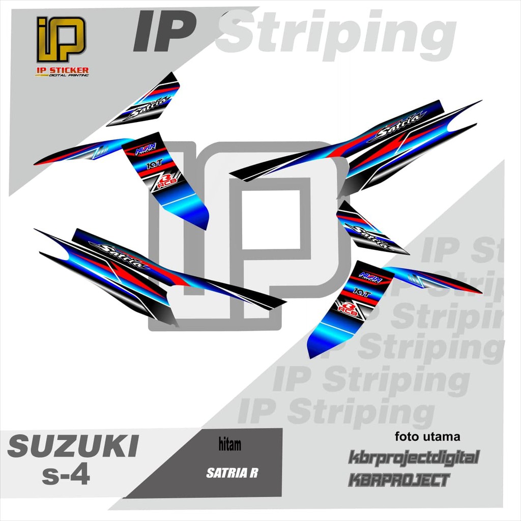 Jual satria r striping satria r motor suzuki motor sticker variasi ...