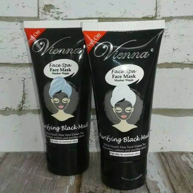 Jual VIENNA FACE MASK TUBE 50ML VIENNA FACE MASK PURIFYING BLACK MUD