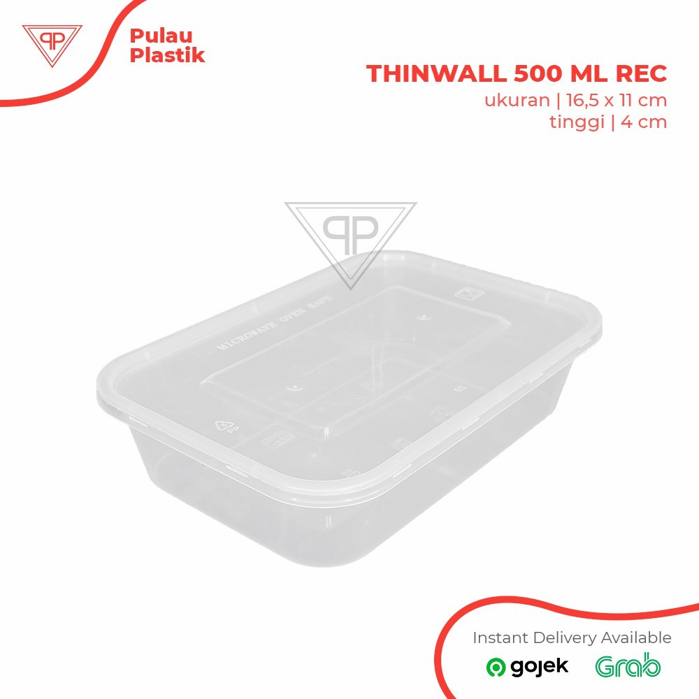 Jual Thinwall Persegi 500ml Box Makanan Kotak Makanan Food Container