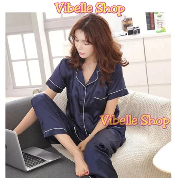 SATINCP Satin Silky Velvet Premium Vibelle Shop Grosir Baju Tidur CP Piyama Fashion Wanita